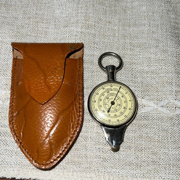 Vintage German Map Wheel, Leather Pouch, Nautical, Statute, Inch/Miles,Cent/Kilo - Picture 1 of 14